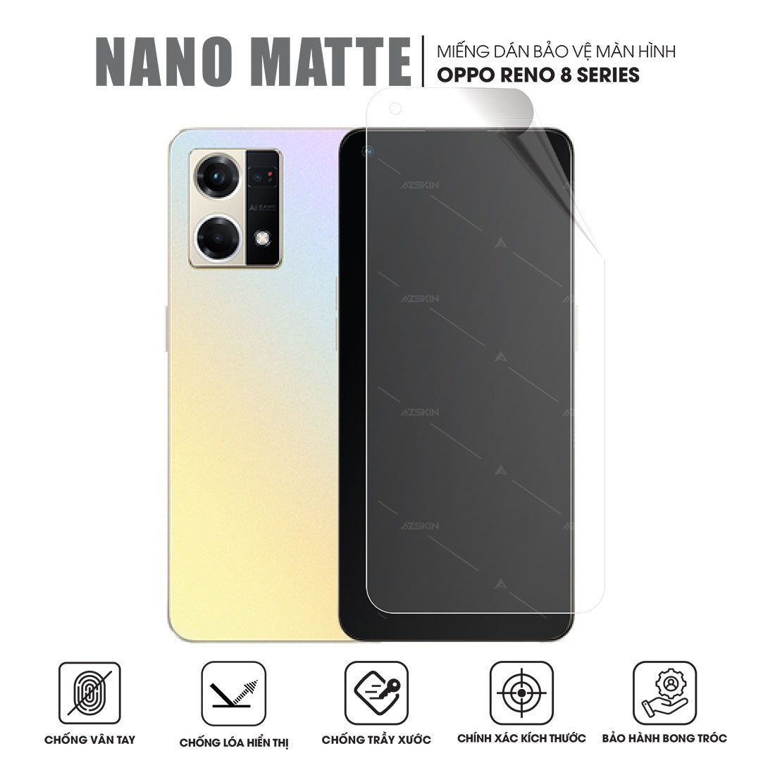 Miếng dán màn hình chống vân tay cho OPPO Reno8 / Pro / Pro Plus / Reno8 T / Reno8 Z