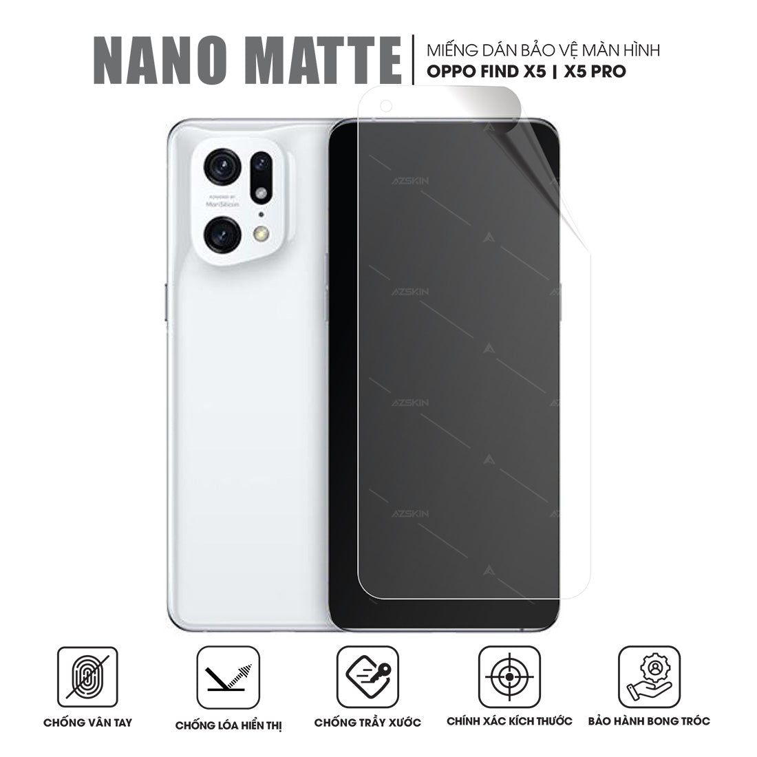 Miếng dán màn hình điện thoại chống vân tay OPPO Find X5 Pro Lite