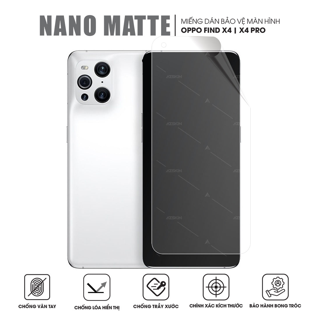 Miếng dán màn hình chống vân tay OPPO Find X4 | X4 Pro