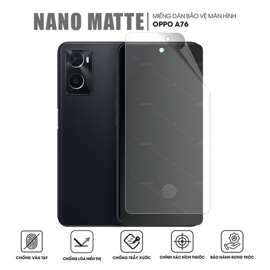 Miếng dán màn hình OPPO A76 chống vân tay chống lóa