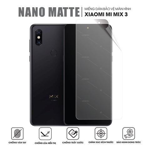 Miếng Dán Màn Hình Chống Vân Tay Xiaomi Mi Mix 3