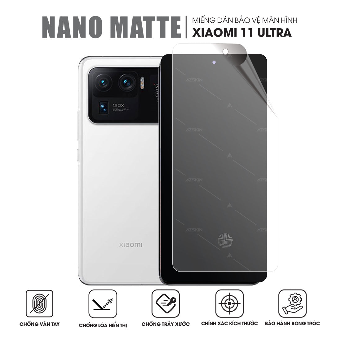 Miếng Dán Màn Hình Chống Vân Tay Xiaomi 11 Ultra