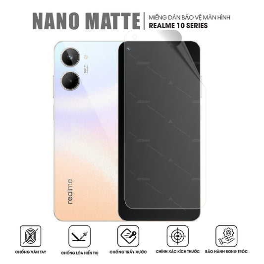 Miếng dán màn hình chống vân tay Realme 10 | Pro | Pro+