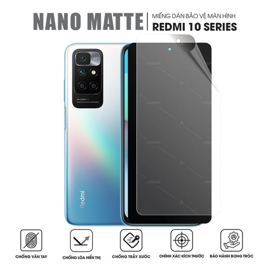 Miếng Dán Màn Hình Chống Vân Tay Xiaomi Redmi Note 10 | 10 Pro | 10S