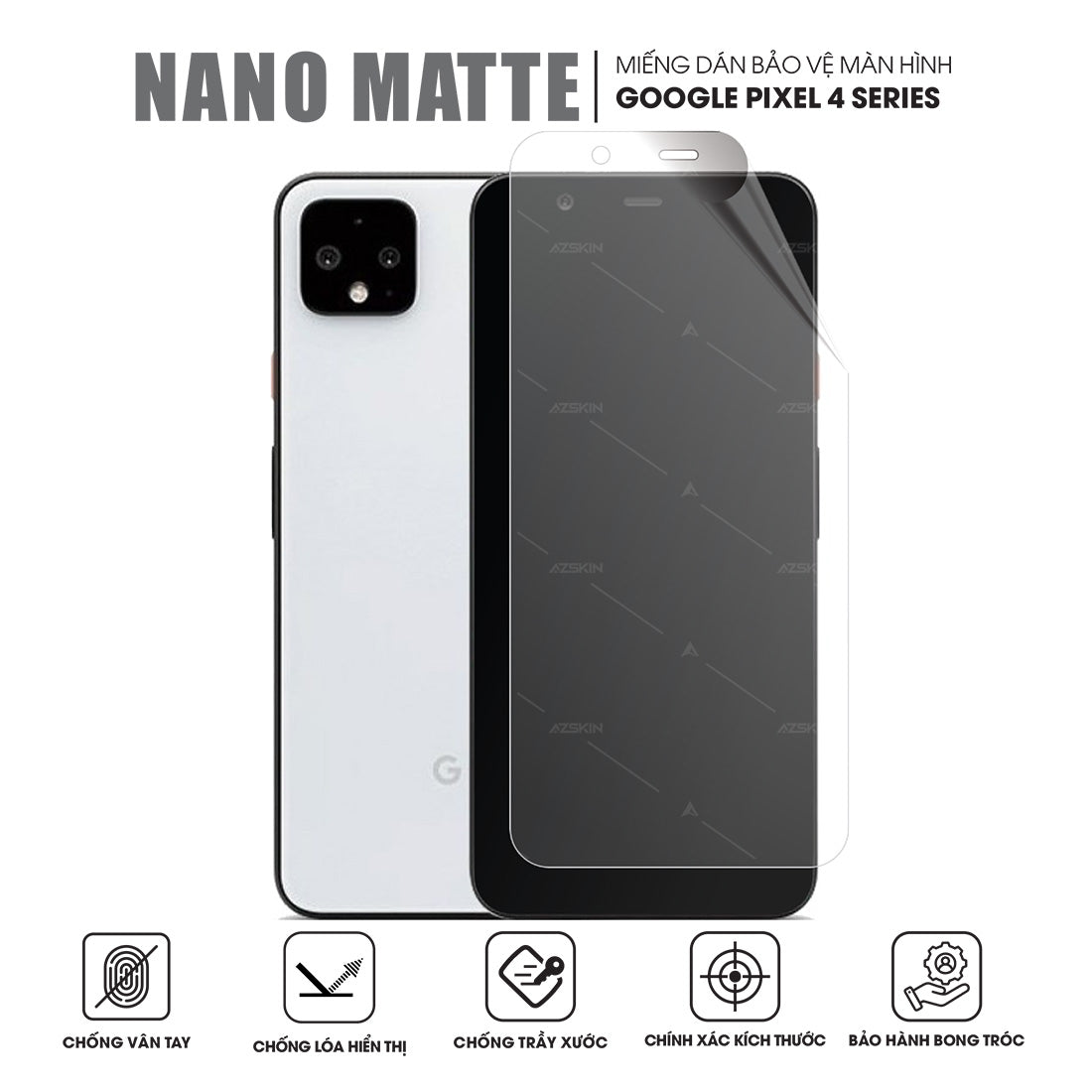 Miếng dán màn hình Nano Matte chống vân tay cho Google Pixel 4