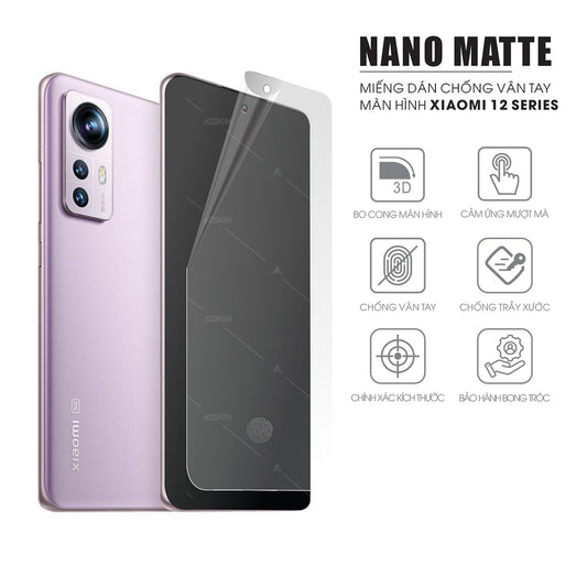Miếng dán màn hình chống vân tay màn hình Xiaomi 12 / Xiaomi 12 Pro / Xiaomi 12 Lite