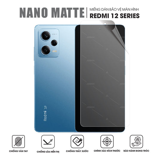 Miếng Dán Màn Hình Chống Vân Tay Xiaomi Redmi Note 12 | Pro | 12S