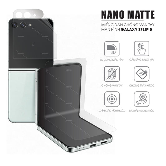 Miếng dán màn hình Z Flip 5 chống vân tay