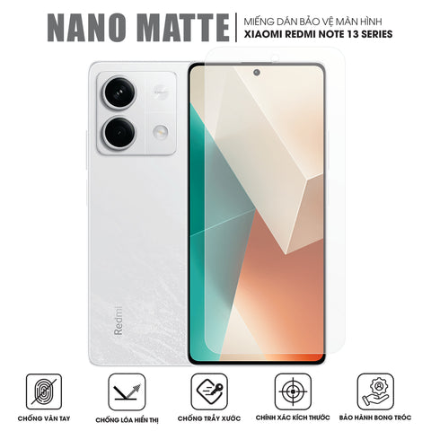 Miếng Dán Màn Hình Chống Vân Tay Xiaomi Redmi Note 13 | Pro | Pro+