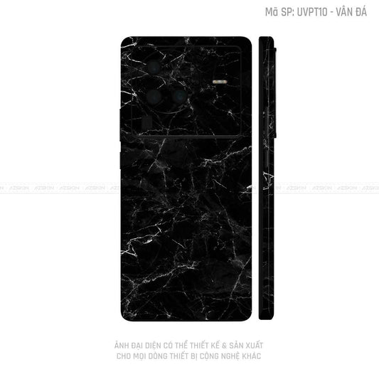 Dán Skin Vivo X Series Vân Đá Đen | UVPT10