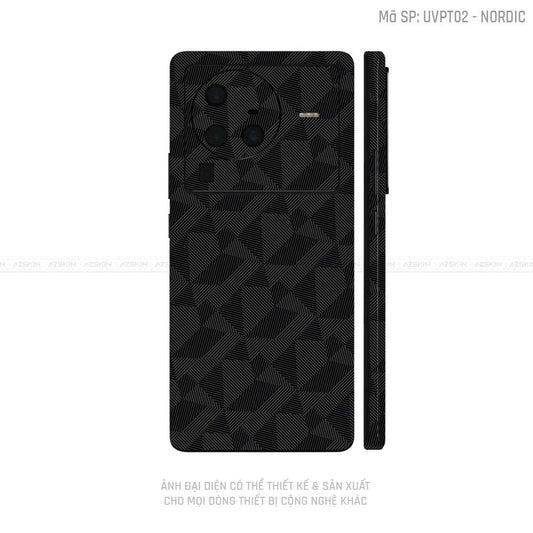 Dán Skin Vivo X Series Vân Noridc Đen | UVPT02