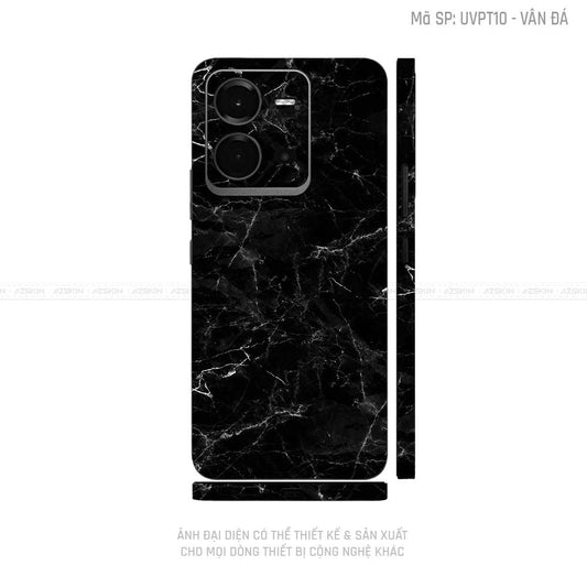 Dán Skin Vivo V Series Vân Đá Đen | UVPT10