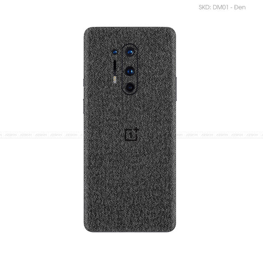 Miếng Dán Da OnePlus 8 Series Vân Demin Đen | DM01