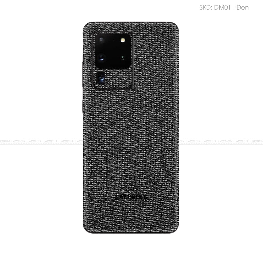 Miếng Dán Da Samsung S20 Series Vân Demin Đen | DM01