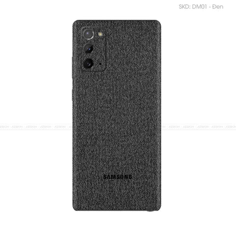 Miếng Dán Da Samsung Note 20 Series Vân Demin Đen | VM01