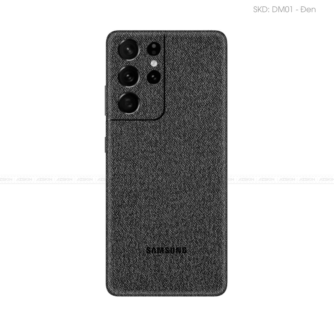 Miếng Dán Da Samsung S21 Series Vân Demin Đen | DM01