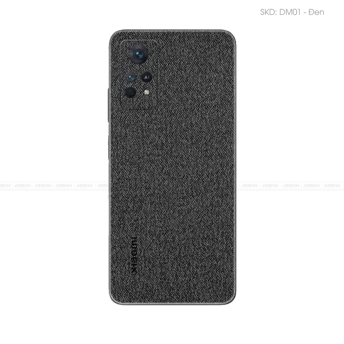 Miếng Dán Da Xiaomi Note 11 Series Vân Demin Đen | DM01