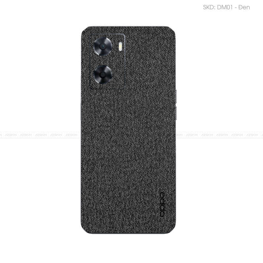 Miếng Dán Da OPPO A Series Vân Demin Đen | DM01
