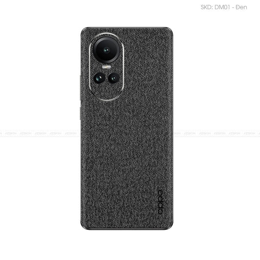 Miếng Dán Da OPPO Reno Series Vân Demin Đen | DM01