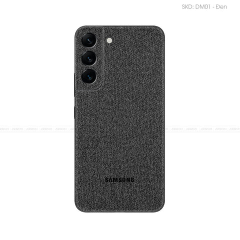 Miếng Dán Da Samsung S21 Series Vân Demin Đen | DM01