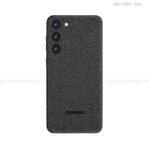 Miếng Dán Da Samsung Galaxy S24 Series Vân Demin Đen | DM01