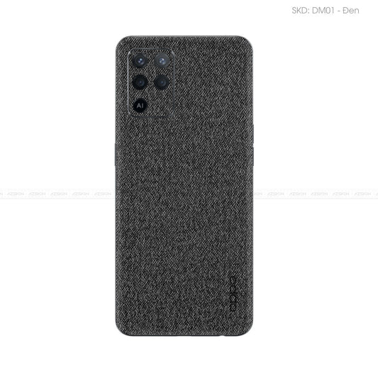 Miếng Dán Da OPPO F Series Vân Demin Đen | DM01