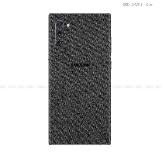 Miếng Dán Da Samsung Note 10 Series Vân Demin Đen | DM01