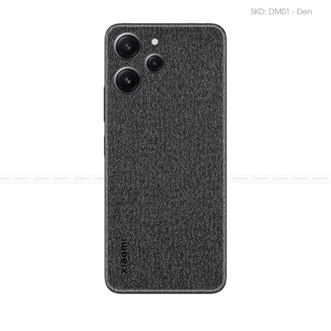 Miếng Dán Da Xiaomi Note 12 Series Vân Demin Đen | DM01