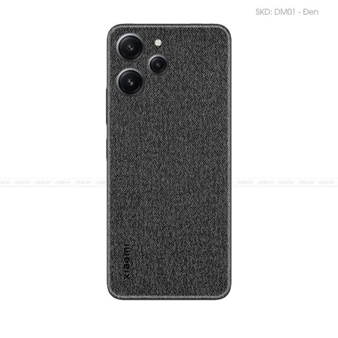 Miếng Dán Da Xiaomi Note 12 Series Vân Demin Đen | DM01
