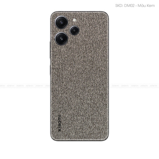Miếng Dán Da Xiaomi Note 12 Series Vân Demin Nâu | DM02