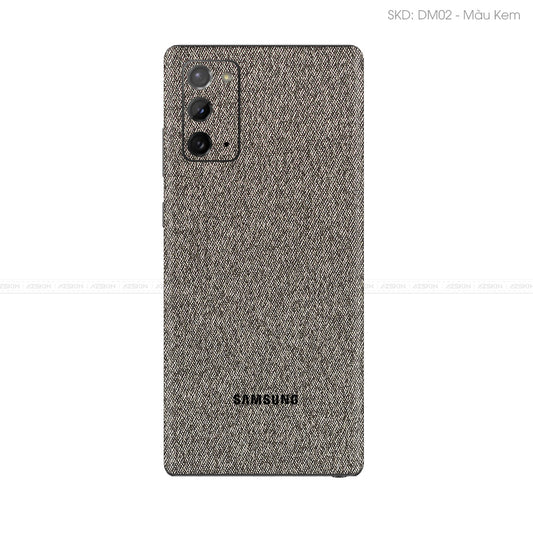 Miếng Dán Da Samsung Note 20 Series Vân Demin Nâu | DM02