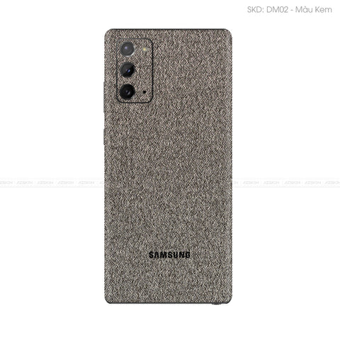 Miếng Dán Da Samsung Note 20 Series Vân Demin Nâu | DM02