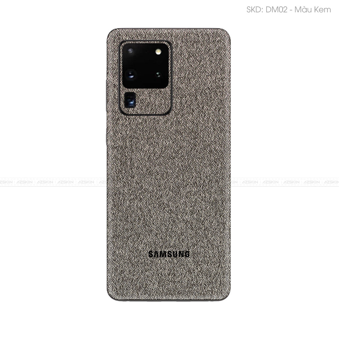 Miếng Dán Da Samsung S20 Series Vân Demin Nâu | DM02