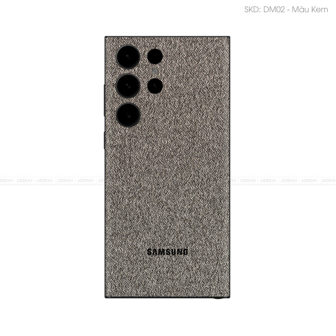 Miếng Dán Da Samsung Galaxy S24 Series Vân Demin Nâu | DM02