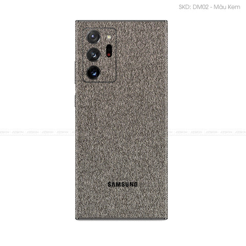 Miếng Dán Da Samsung Note 20 Series Vân Demin Nâu | DM02