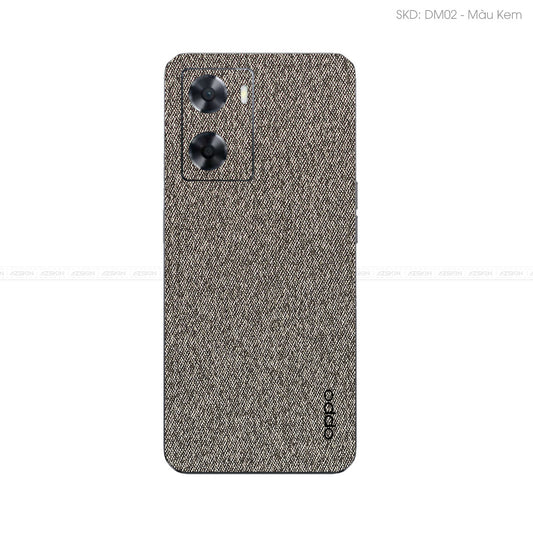 Miếng Dán Da OPPO A Series Vân Demin Xám | DM02