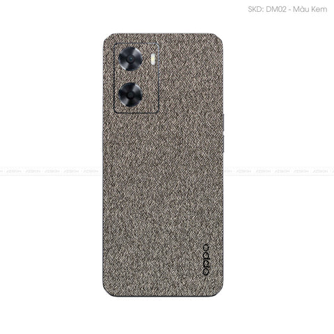 Miếng Dán Da OPPO A Series Vân Demin Xám | DM02