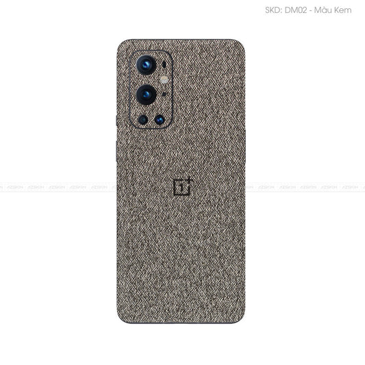 Miếng Dán Da OnePlus 9 Series Vân Demin Xám | DM02
