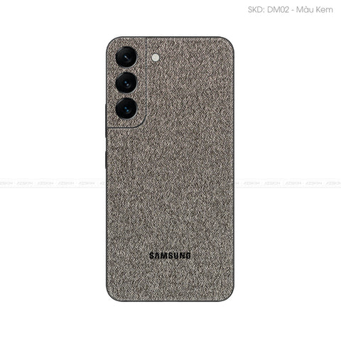 Miếng Dán Da Samsung S21 Series Vân Demin Nâu | DM02