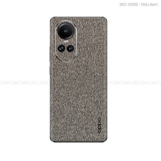 Miếng Dán Da OPPO Reno Series Vân Demin Xám | DM02