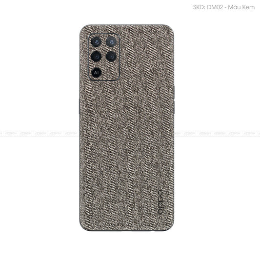 Miếng Dán Da OPPO F Series Vân Demin Xám | DM02
