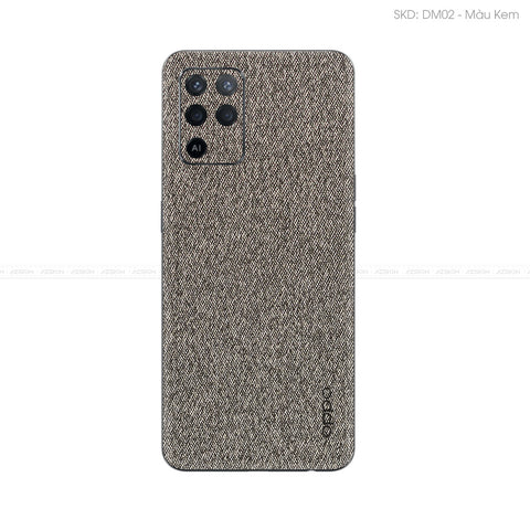 Miếng Dán Da OPPO F Series Vân Demin Xám | DM02