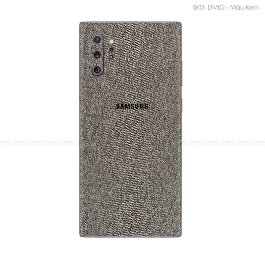 Miếng Dán Da Samsung Note 10 Series Vân Demin Nâu | DM02