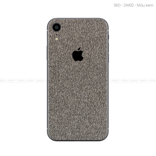 Miếng Dán Da IPhone X Series Vân Demin Nâu | DM02