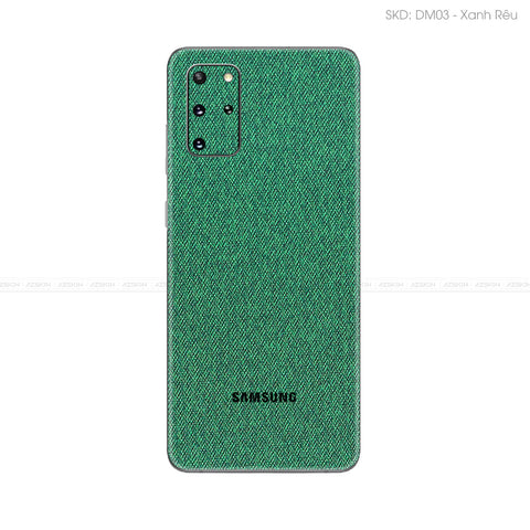 Miếng Dán Da Samsung S20 Series Vân Demin Xanh Rêu | DM03