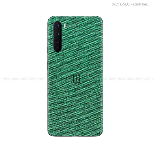 Miếng Dán Da OnePlus Nord Series Vân Demin Xanh Rêu | DM03