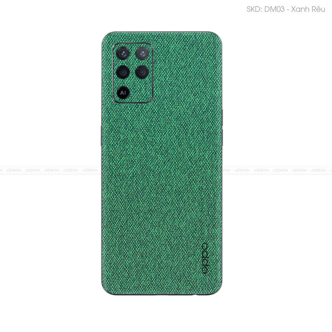 Miếng Dán Da OPPO F Series Vân Demin Xanh Rêu | DM03