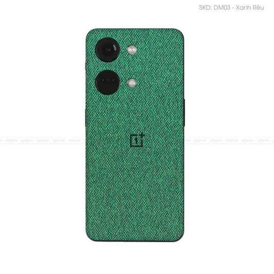 Miếng Dán Da OnePlus Ace Series Vân Demin Xanh Rêu | DM03