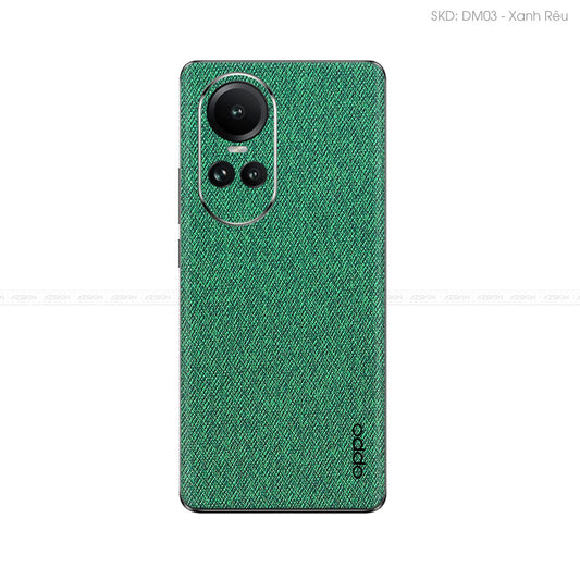 Miếng Dán Da OPPO Reno Series Vân Demin Xanh Rêu | DM03