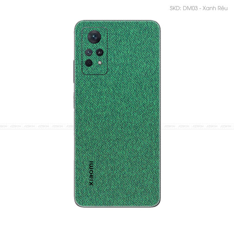 Miếng Dán Da Xiaomi Note 11 Series Vân Demin Xanh Rêu | DM03